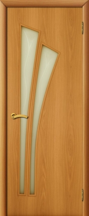 Межкомнатная дверь Ветка, остеклённая, миланский орех