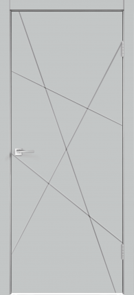 Межкомнатная дверь SCANDI S, глухая, эмалит серый RAL-7035