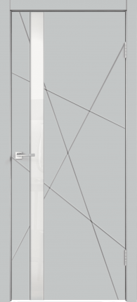 Межкомнатная дверь SCANDI S Z1, остеклённая, эмалит серый RAL-7035