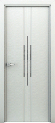 Межкомнатная дверь Сафари, остеклённая, белая
