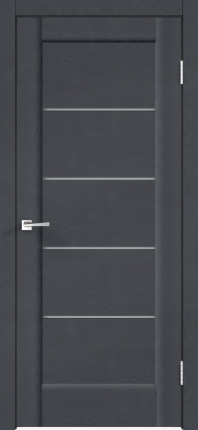 Межкомнатная дверь Premier 1, остеклённая, ясень графит
