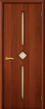 Межкомнатная дверь Диадема, остеклённая, итальянский орех