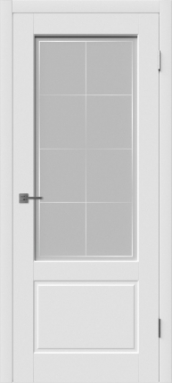 Межкомнатная дверь Шеффилд, остеклённая, белый