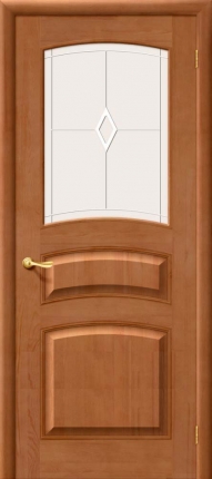 Межкомнатная дверь М 16, остеклённая, светлый лак